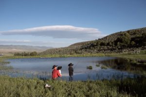 Ranch family fishing